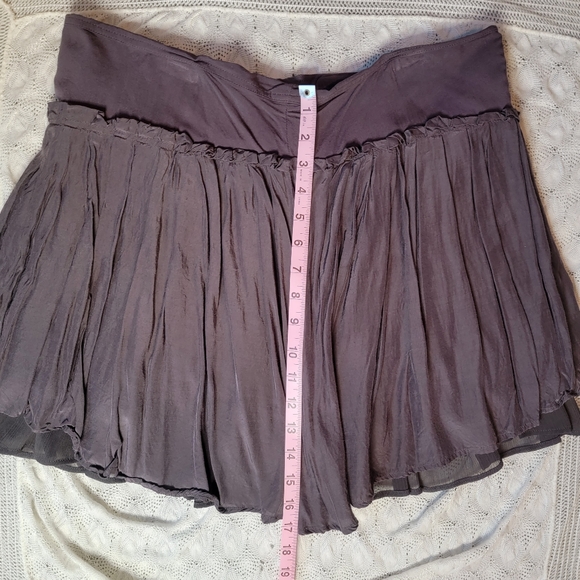 Free People Gray Ruffled Tiered Mini Skirt Size 12 - Picture 8 of 9